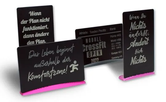 Visitenkarte schwarz inkl. Gravur - 0,5 mm