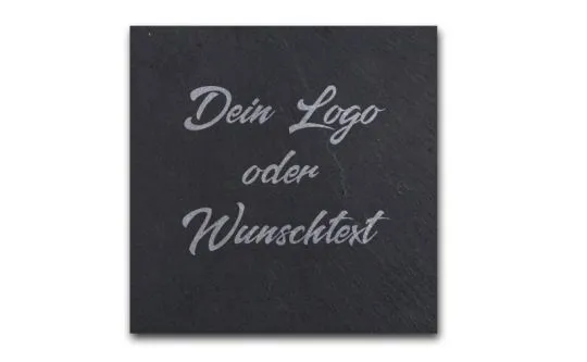 Untersetzer aus Schiefer mit Gravur personalisiert