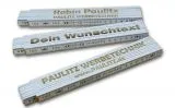 Zollstock / Gliederma�stab in wei� mit Wunschtext oder Namen