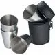 Schnapsbecher-Set aus Edelstahl mit Gravur - 4-tlg.