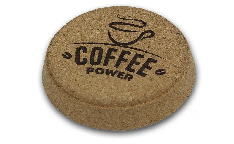 Runder Kork-Untersetzer mit individueller Gravur – beidseitig gestaltbar. Praktisch & persnlich