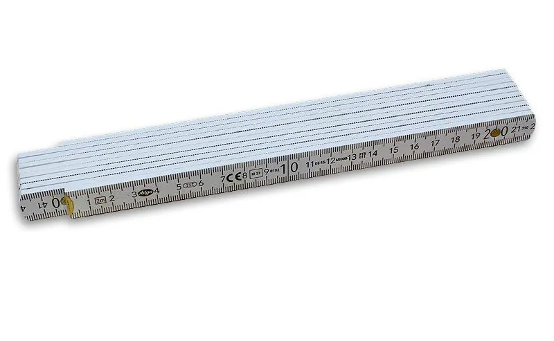 ADGA Zollstock / Gliedermastab in wei mit Wunschtext oder Namen Gravur