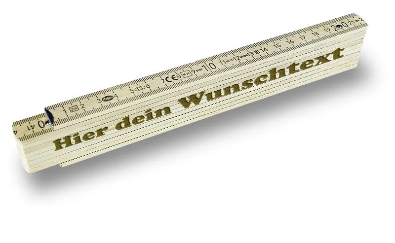 ADGS Zollstock / Gliedermastab Natur mit Wunschtext oder Namen