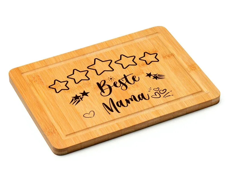 Schneidebrett - Beste Mama ♥ - 20 x 30 cm