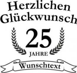 Sektglas mit Gravur Herzlichen Glckwunsch - Wunschtext und Jahreszahl