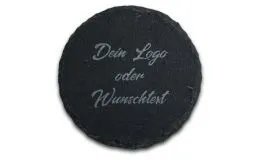 Schiefer Untersetzer mit gebrochener Kante inkl. Gravur