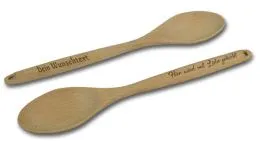 Ovaler Kochlffel mit individueller Text-Gravur