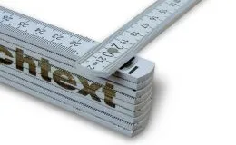 Zollstock / Gliedermastab in wei mit Wunschtext oder Namen