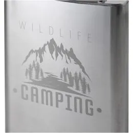 Flachmann aus Edelstahlmit Bild-Gravur