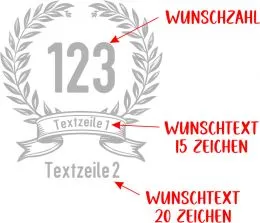 Weizenbierglas Jubilum inkl. Gravur mit Jahreszahl und Wunschtext